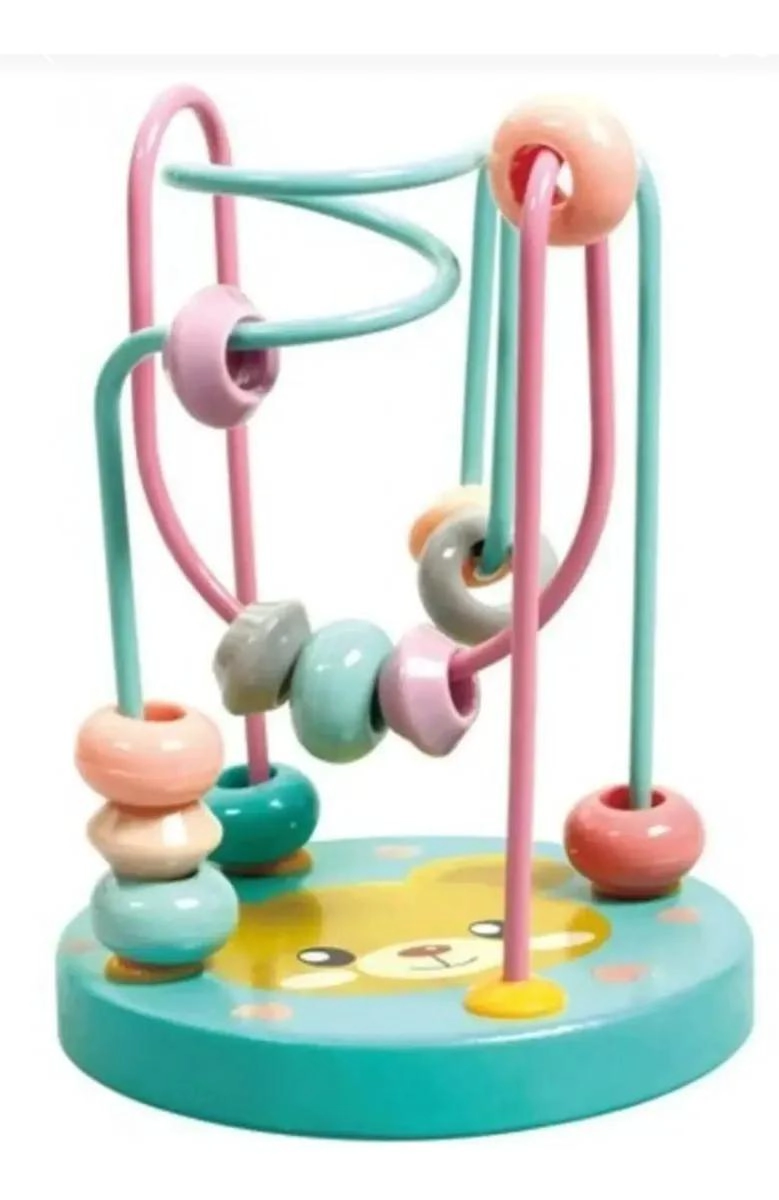 LABERINTO DE MADERA CIRCULAR PARA DESARROLLO INFANTIL - 3