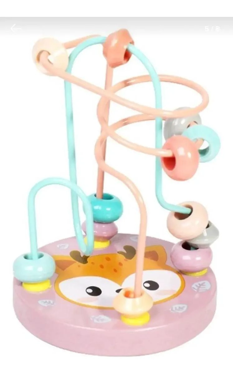 LABERINTO DE MADERA CIRCULAR PARA DESARROLLO INFANTIL - 4