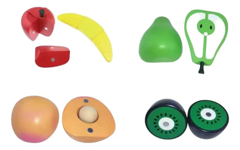 JUEGO DE FRUTAS Y VERDURAS DE MADERA PARA NIÑOS - 2