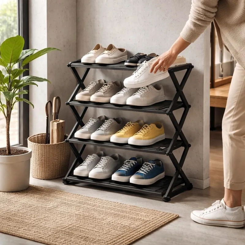 ZAPATERO ARMABLE DE 4 NIVELES PARA ORGANIZAR CALZADO - 1