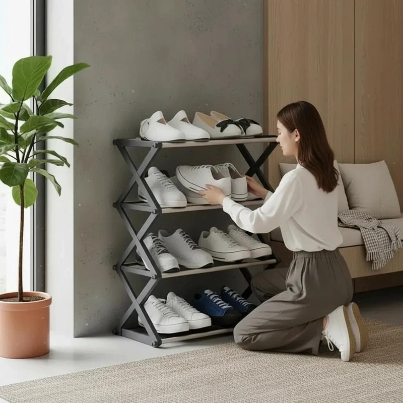 ZAPATERO ARMABLE DE 4 NIVELES PARA ORGANIZAR CALZADO - 2