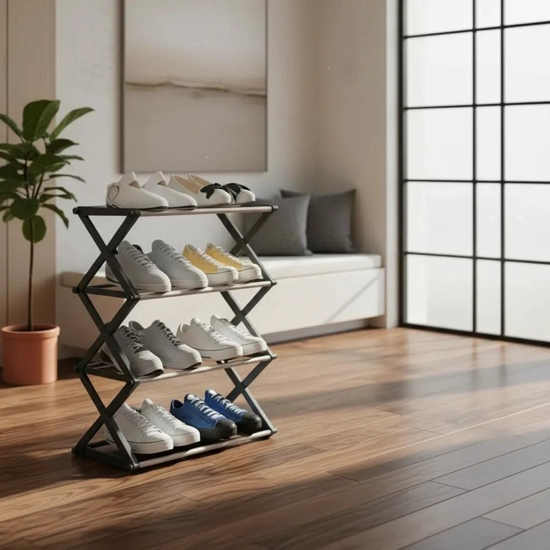 ZAPATERO ARMABLE DE 4 NIVELES PARA ORGANIZAR CALZADO - 5
