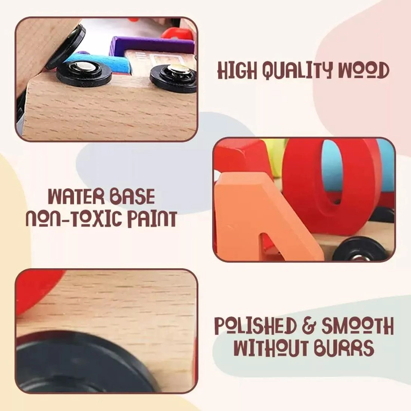 TREN DIDACTICO DE MADERA CON NUMEROS PARA APRENDIZAJE INFANTIL - 2