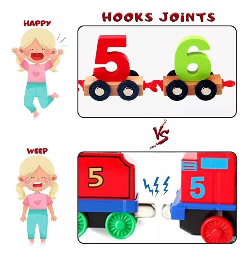 TREN DIDACTICO DE MADERA CON NUMEROS PARA APRENDIZAJE INFANTIL - 4