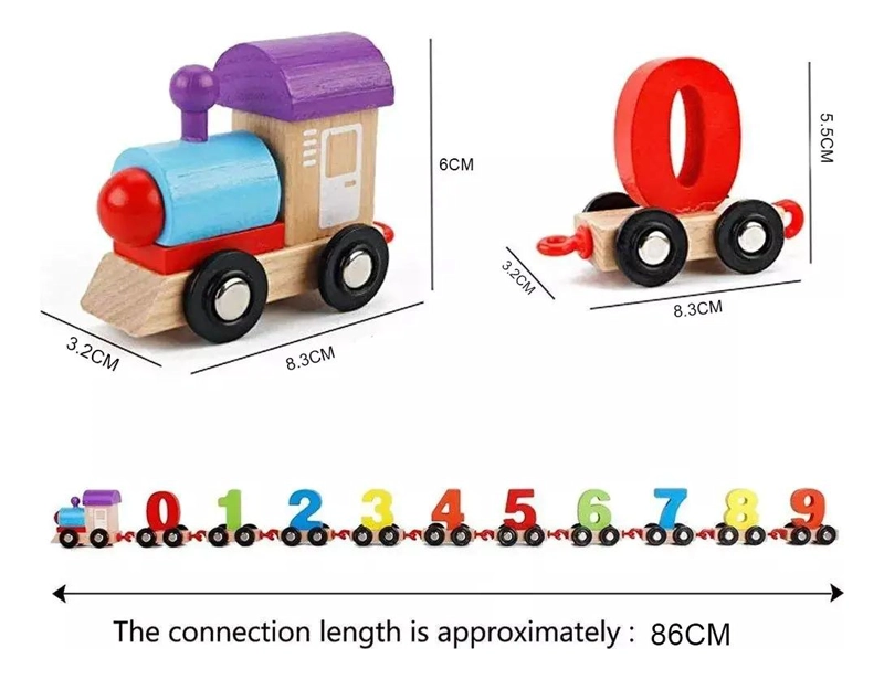 TREN DIDACTICO DE MADERA CON NUMEROS PARA APRENDIZAJE INFANTIL - 5