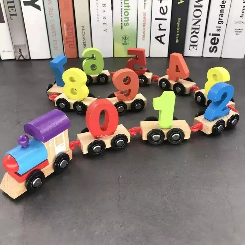 TREN DIDACTICO DE MADERA CON NUMEROS PARA APRENDIZAJE INFANTIL - 9