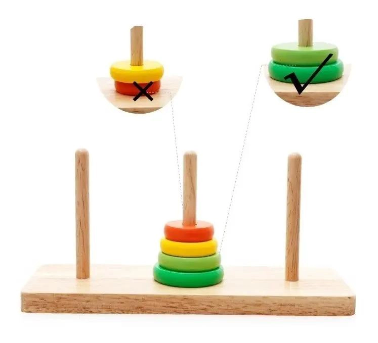 TORRE DE ANILLOS DE MADERA PARA DESARROLLO INFANTIL - 4