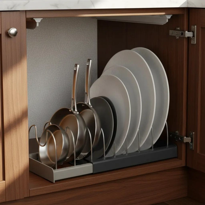 ORGANIZADOR EXTENSIBLE PARA TAPAS Y SARTENES DE COCINA - 2
