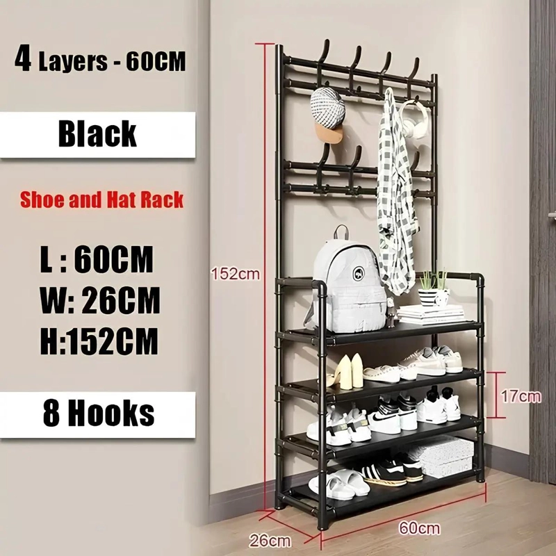 ORGANIZADOR COLGADOR DE ZAPATOS Y ROPA 4 NIVELES 60CM - 4