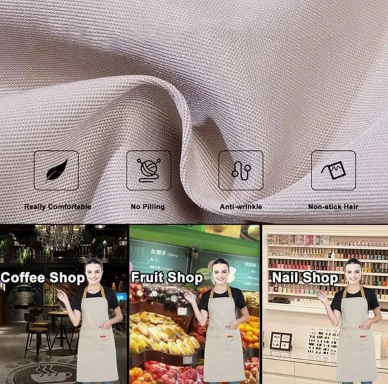 DELANTAL DE COCINA IMPERMEABLE Y RESISTENTE AL ACEITE - 6