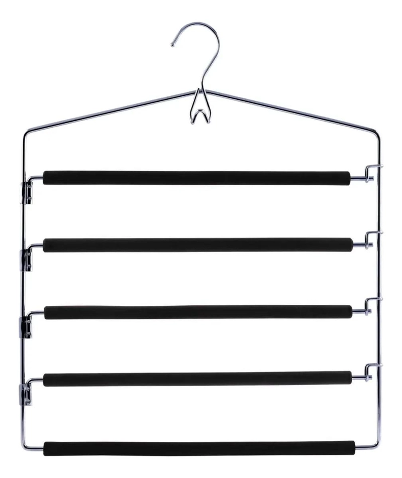 COLGADOR DE ROPA CON 5 BARRAS Y RECUBRIMIENTO ANTIDESLIZANTE - 1