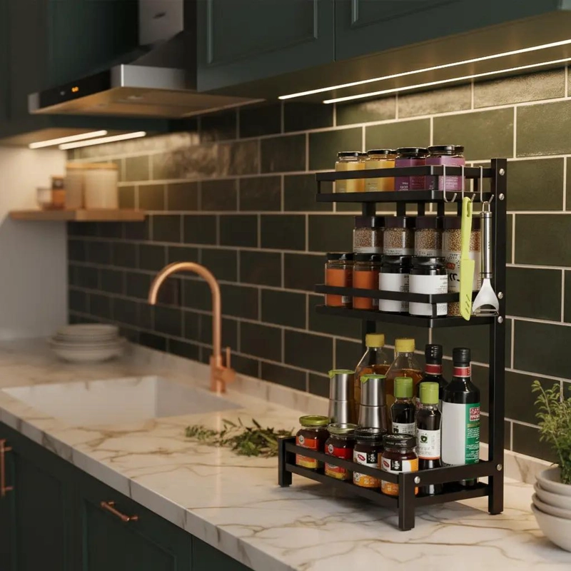 ESTANTE ORGANIZADOR DE COCINA 3 NIVELES EN ACERO INOXIDABLE - 4