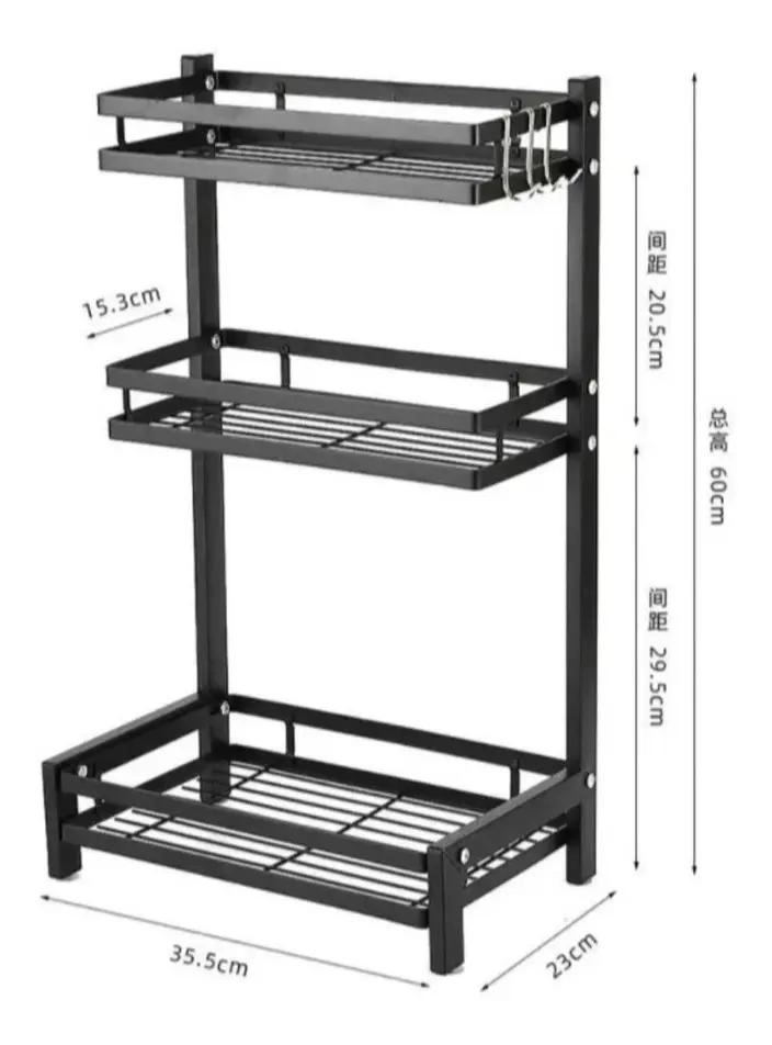 ESTANTE ORGANIZADOR DE COCINA 3 NIVELES EN ACERO INOXIDABLE - 5