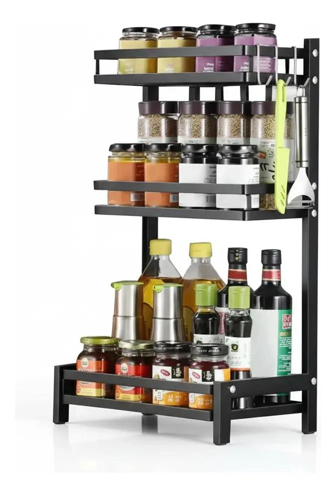 ESTANTE ORGANIZADOR DE COCINA 3 NIVELES EN ACERO INOXIDABLE - 6