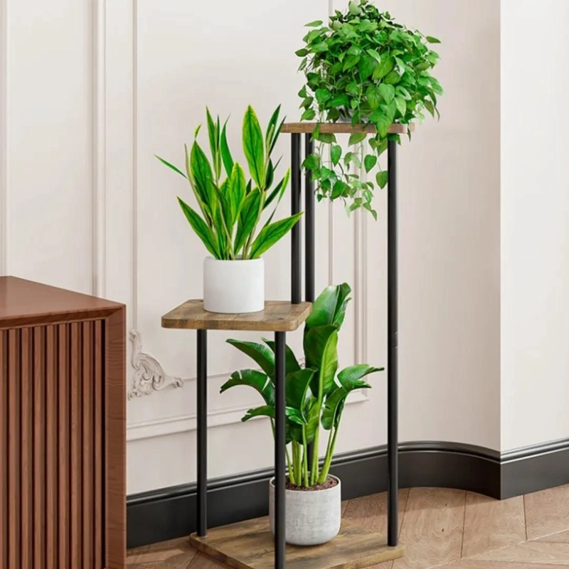 ESTANTE VERTICAL PARA PLANTAS DE 3 NIVELES CON DISEÑO MODERNO - 2