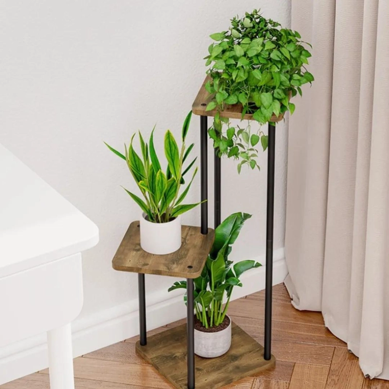 ESTANTE VERTICAL PARA PLANTAS DE 3 NIVELES CON DISEÑO MODERNO - 5