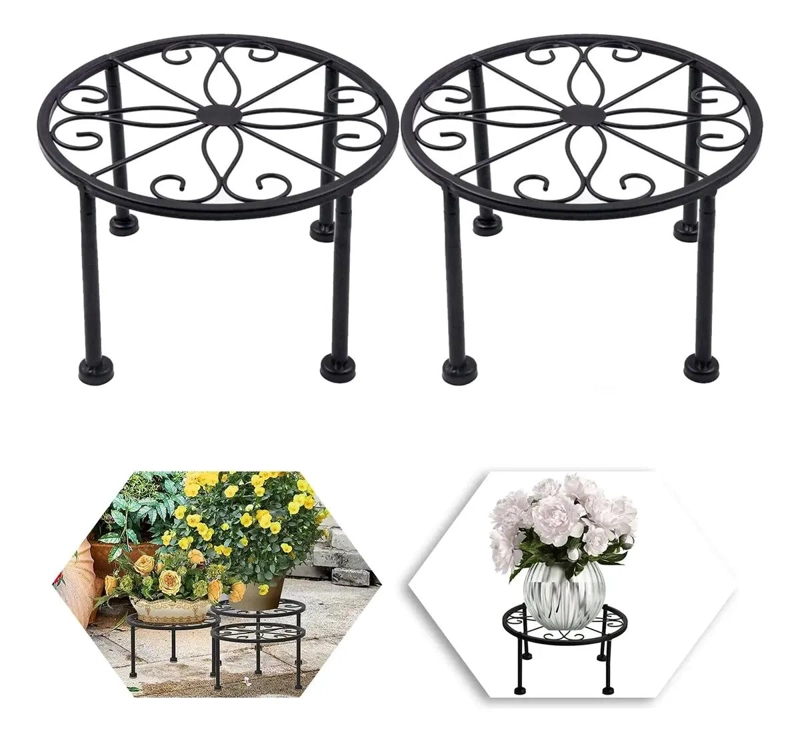 SOPORTE MACETERO DE METAL RETIRABLE PARA PLANTAS 22.5 CM - 1