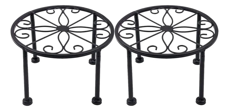SOPORTE MACETERO DE METAL RETIRABLE PARA PLANTAS 22.5 CM - 10