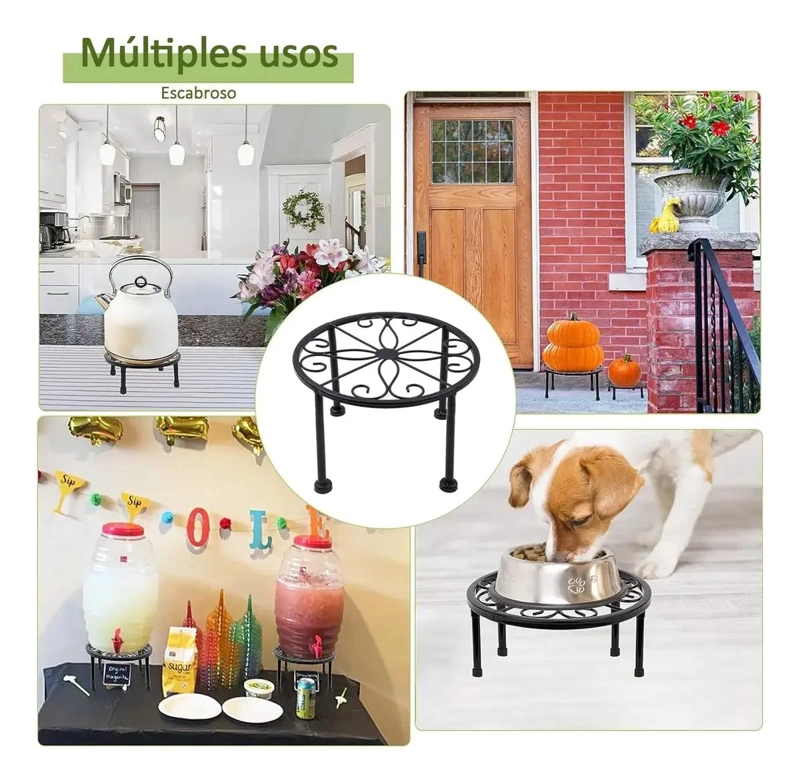 SOPORTE MACETERO DE METAL RETIRABLE PARA PLANTAS 22.5 CM - 4