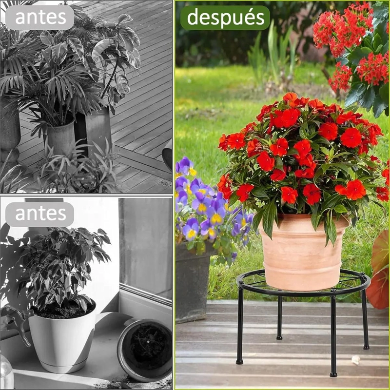 SOPORTE MACETERO DE METAL RETIRABLE PARA PLANTAS 22.5 CM - 6