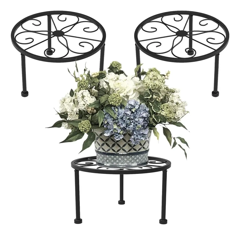 SOPORTE MACETERO DE METAL RETIRABLE PARA PLANTAS 22.5 CM - 9