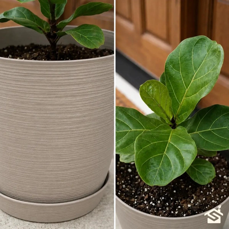 MACETERO ESTILO PIEDRA 32CM PARA INTERIOR Y EXTERIOR - 10