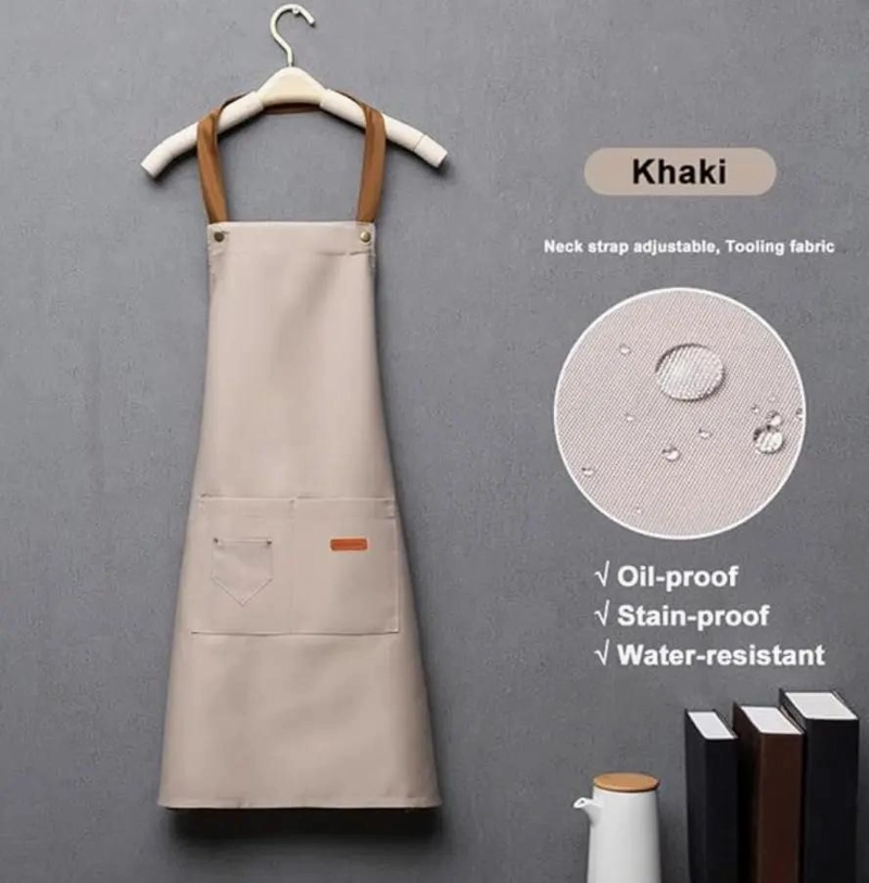 DELANTAL DE COCINA IMPERMEABLE Y RESISTENTE AL ACEITE - 3