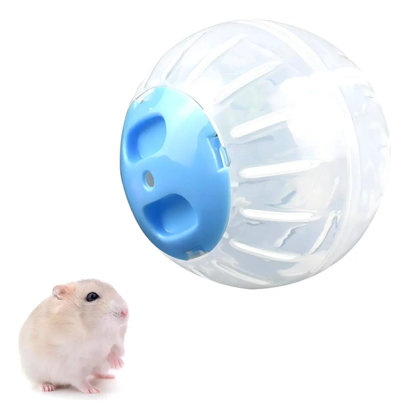 PELOTA DE EJERCICIO PARA HAMSTER Y ROEDORES AZUL DE 12 CM - 2