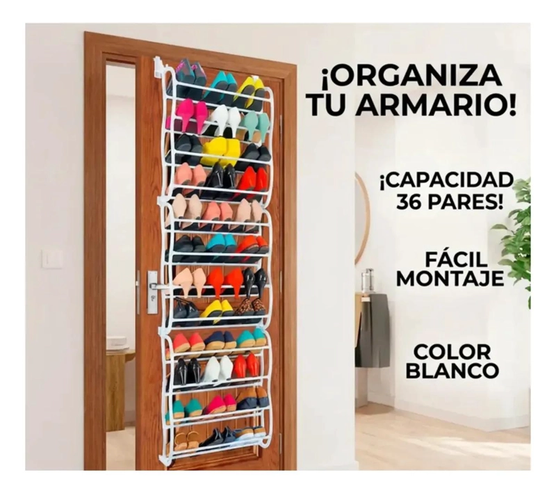 ORGANIZADOR COLGANTE PARA CALZADO CON CAPACIDAD PARA 36 PARES - 5