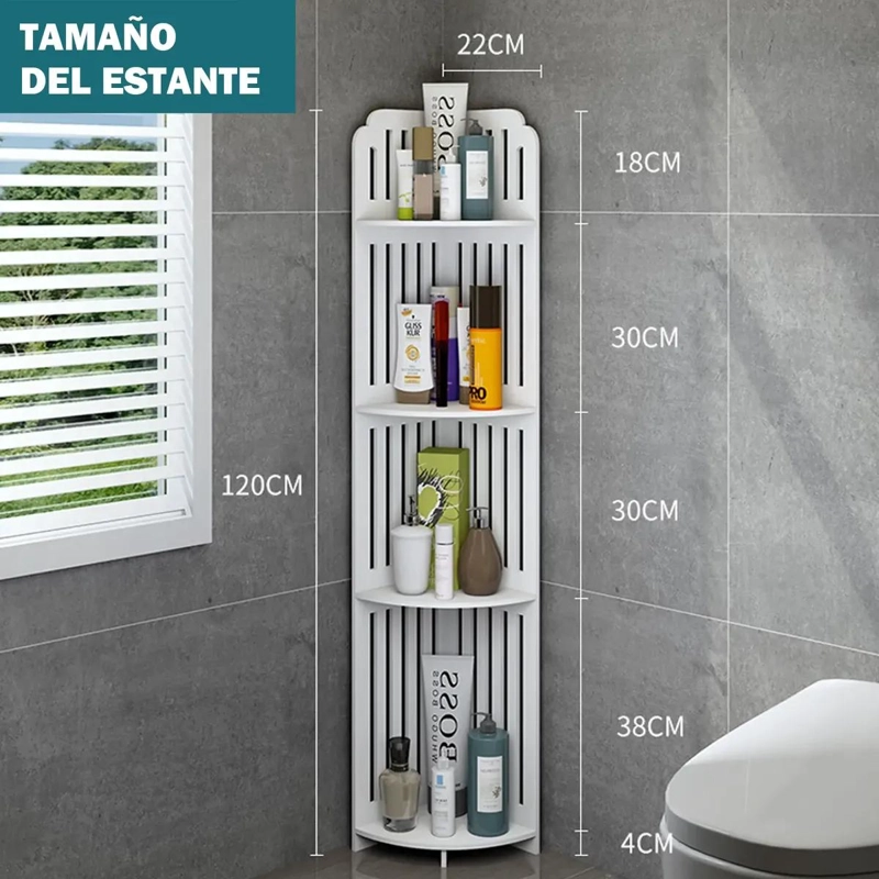 ESTANTE ORGANIZADOR DE BAÑO Y LAVANDERIA COLOR BLANCO - 2
