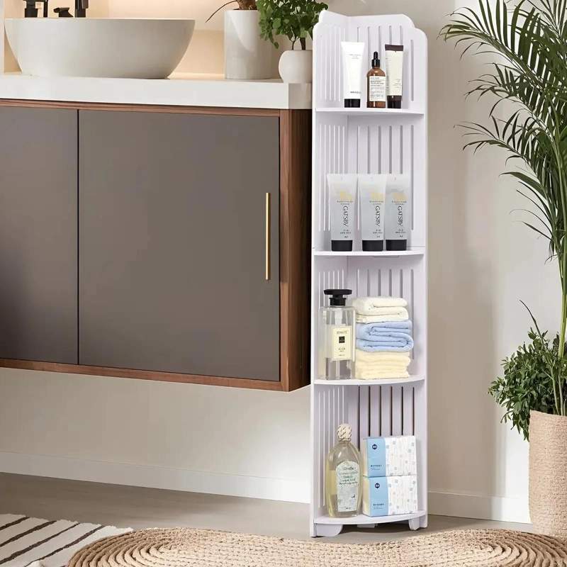 ESTANTE ORGANIZADOR DE BAÑO Y LAVANDERIA COLOR BLANCO - 6