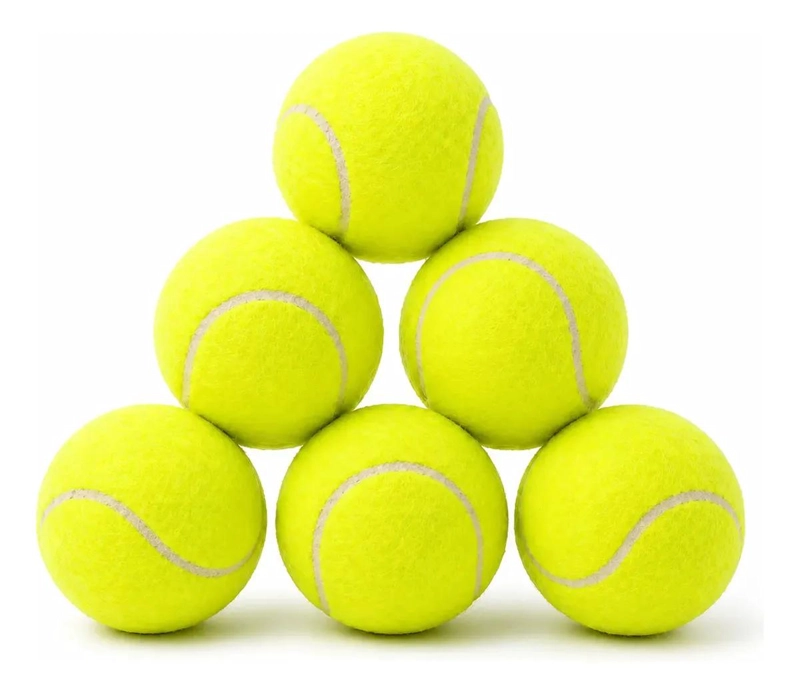 PACK DE 6 PELOTAS TIPO TENIS PARA MASCOTAS ACTIVIDAD Y DIVERSION - 1