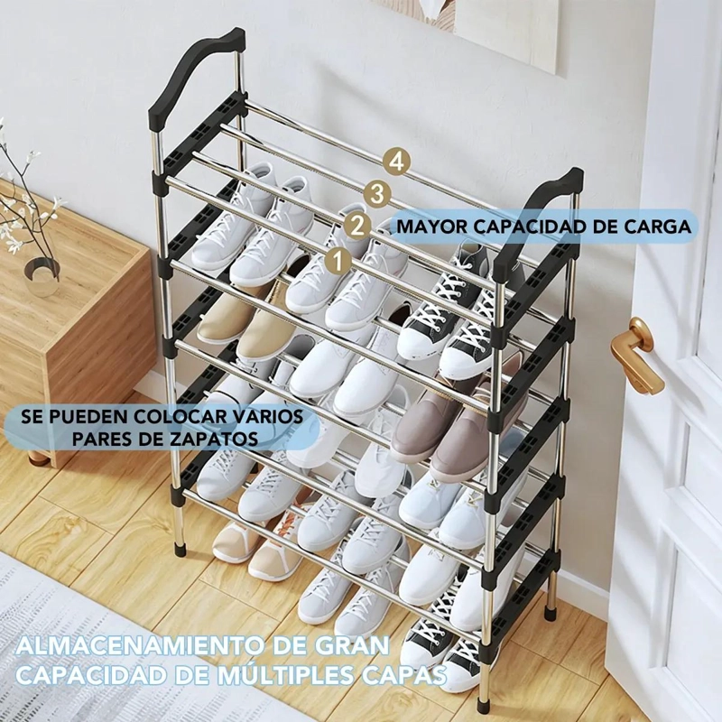 ZAPATERO ORGANIZADOR DE 5 PISOS PARA 15 PARES DE CALZADO - 2