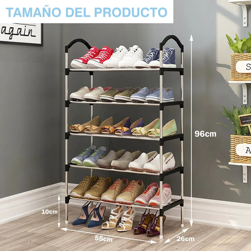ZAPATERO ORGANIZADOR DE 5 PISOS PARA 15 PARES DE CALZADO - 7