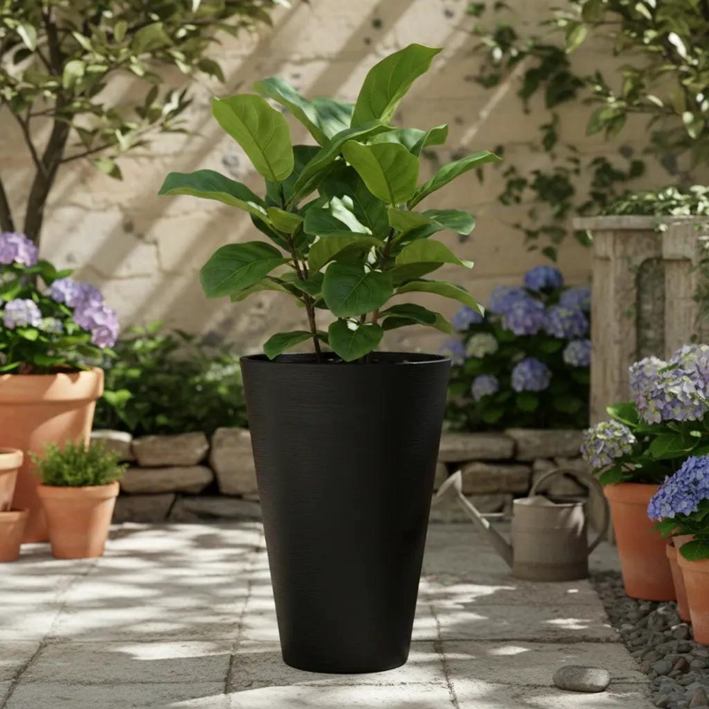 MACETERO CONICO DE PLASTICO PARA PLANTAS 38CM - 1