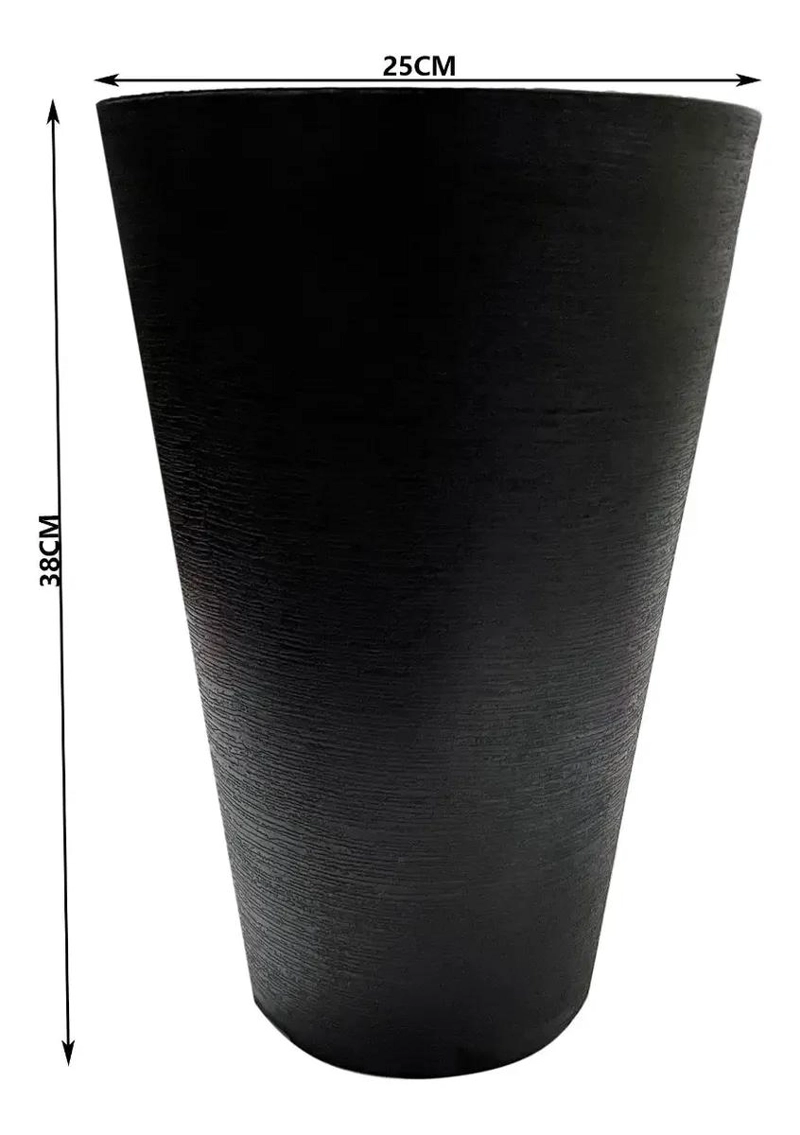 MACETERO CONICO DE PLASTICO PARA PLANTAS 38CM - 3