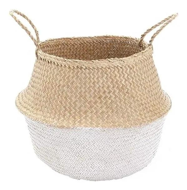 CANASTO ORGANIZADOR O MACETERO DE FIBRA NATURAL 35 CM - 3
