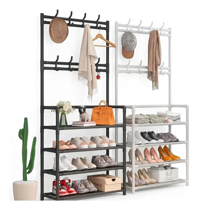 ORGANIZADOR DE ZAPATOS Y PERCHERO COLGADOR DE 4 NIVELES - 1