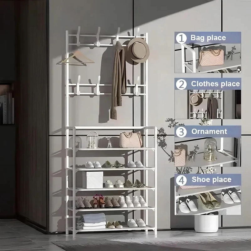 ORGANIZADOR DE ZAPATOS Y PERCHERO COLGADOR DE 4 NIVELES - 3
