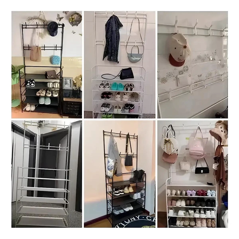 ORGANIZADOR DE ZAPATOS Y PERCHERO COLGADOR DE 4 NIVELES - 4