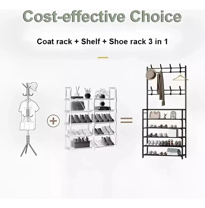 ORGANIZADOR COLGADOR DE ZAPATOS Y ROPA 4 NIVELES 60CM - 3