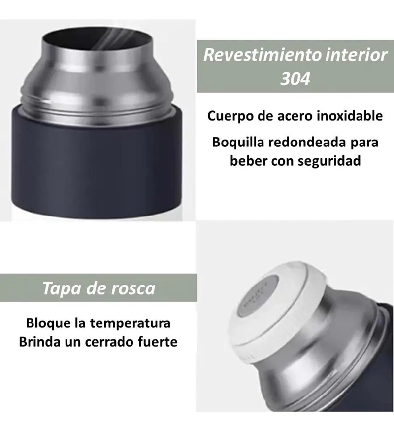 BOTELLA DE AGUA DE ACERO INOXIDABLE 500ML PARA EXTERIOR - 3