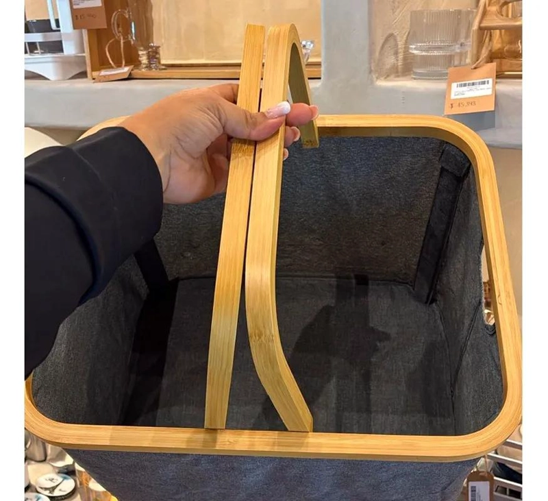 CESTO PLEGABLE ORGANIZADOR DE ROPA Y JUGUETES CON ASA - 7
