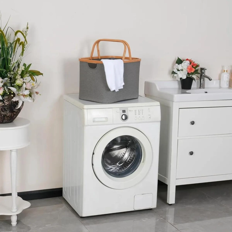 CESTO PLEGABLE ORGANIZADOR DE ROPA Y JUGUETES CON ASA - 9