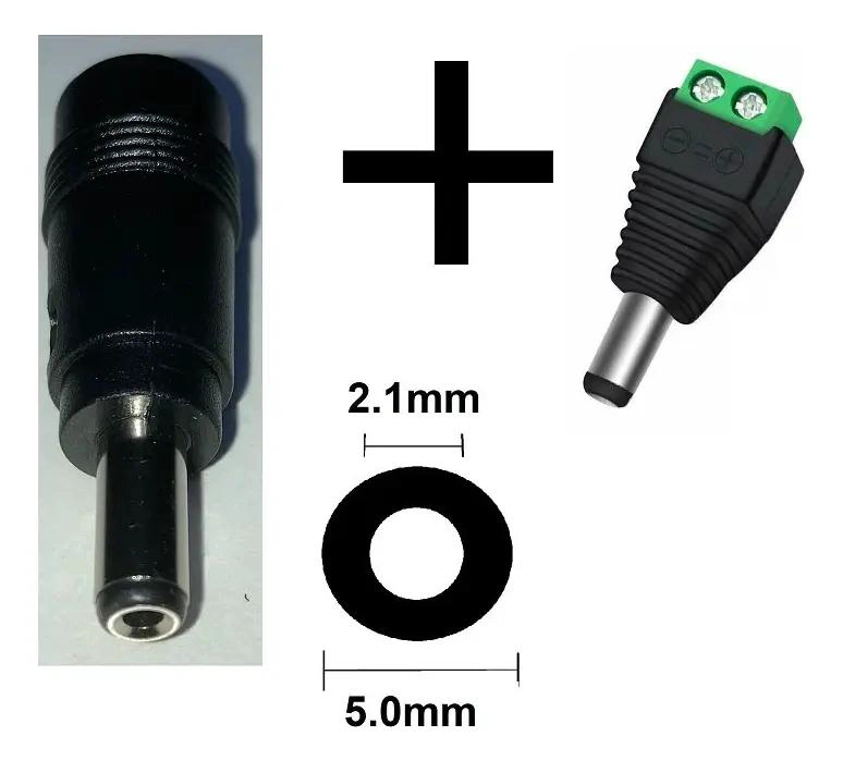 ADAPTADOR HEMBRA 5.5X2.1MM A MACHO 5.0X2.1MM - 2