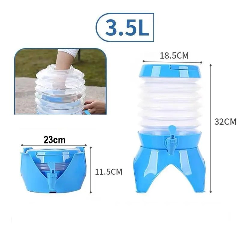 TANQUE DE AGUA PLEGABLE PARA ACAMPAR 3.5 LITROS - 2