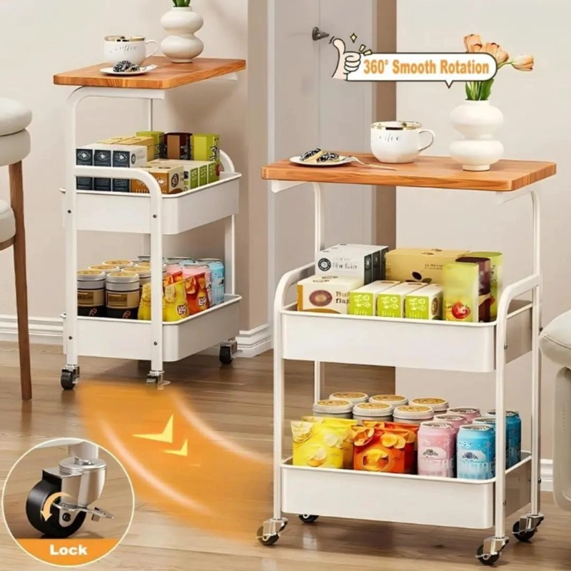 CARRITO ORGANIZADOR MULTIUSO DE 3 NIVELES CON RUEDAS - 7