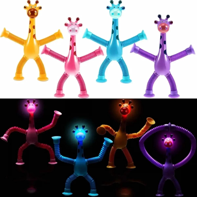 SET DE 4 JIRAFAS TELESCOPICAS CON VENTOSAS DE COLORES - 3