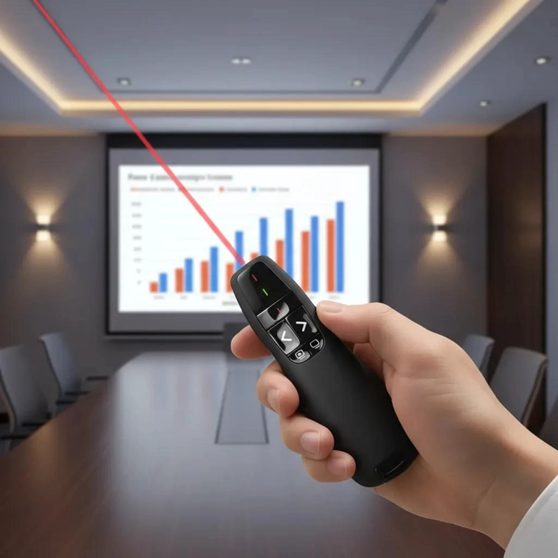 PRESENTADOR INALAMBRICO CON PUNTERO LASER Y CONTROL REMOTO - 1