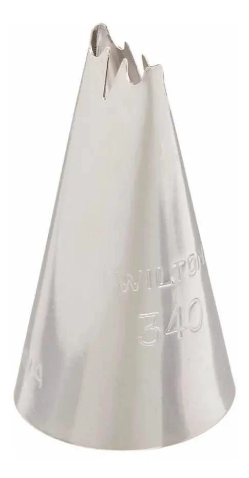 BOQUILLA PARA DECORACION DE PASTELES CON DISEÑO DE ONDAS Y FLORES ACERO INOX - 3